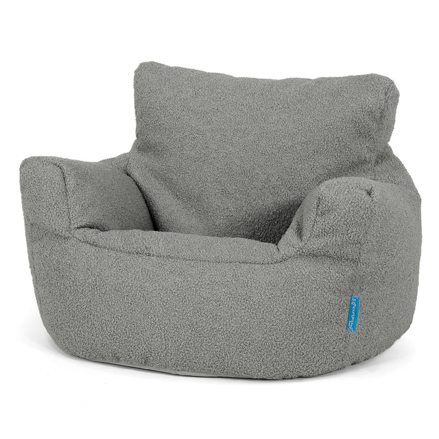 Puff Sillón para niños 1-3 años - Boucle Gris 01