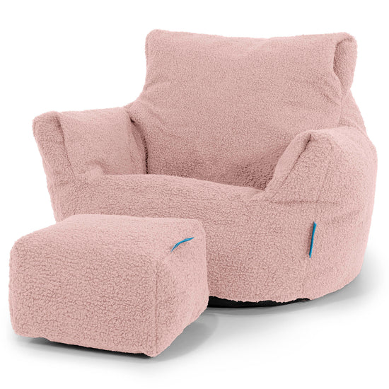 Puff Sillón para niños 1-3 años - Boucle Rosa 02