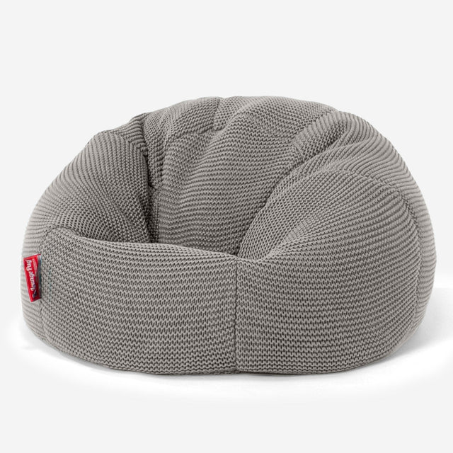 LOUNGE PUG - ELLOS Punto Grueso - Puff para niños - Puff Redondo Infantil - Gris