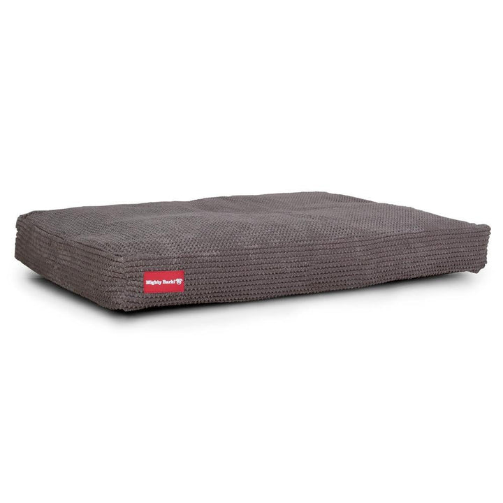 El Colchon Por Mighty-Bark - Ortopédica Rectangular Colchon Para Perros, Cama Pero, Pequeña, Grande - Pompón Carbón Gris