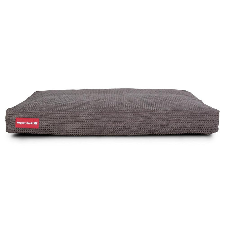 El Colchon Por Mighty-Bark - Ortopédica Rectangular Colchon Para Perros, Cama Pero, Pequeña, Grande - Pompón Carbón Gris