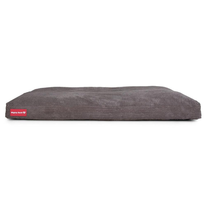 El Colchon Por Mighty-Bark - Ortopédica Rectangular Colchon Para Perros, Cama Pero, Pequeña, Grande - Pompón Carbón Gris