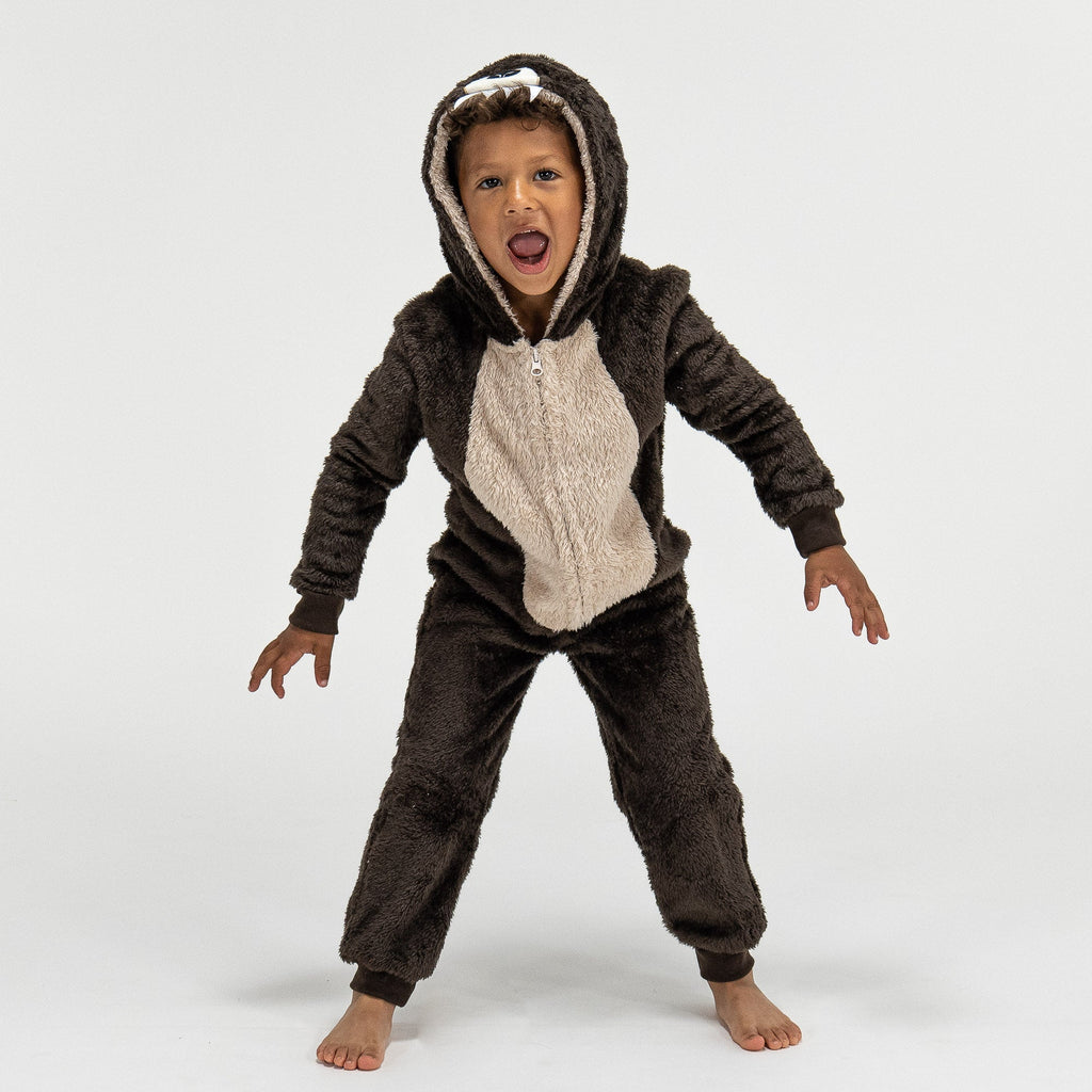 Pijama mono polar Infantil, diseño capucha, 5-10 años, Big Original ES