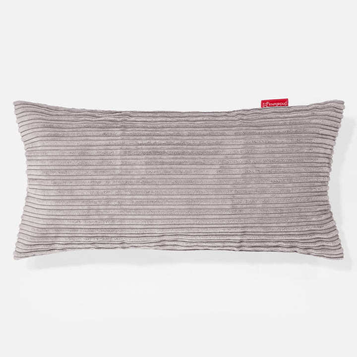 Fundas de Almohada Gigante 40 x 80cm - Pana Clásica Aluminio Plata 0