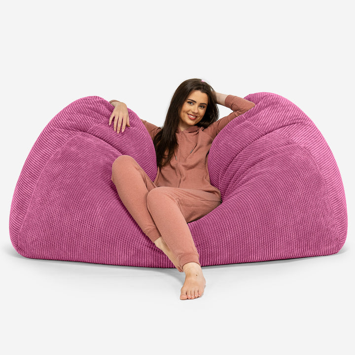 Enorme Sofá / Puff Gigante - Pompón Rosa 02