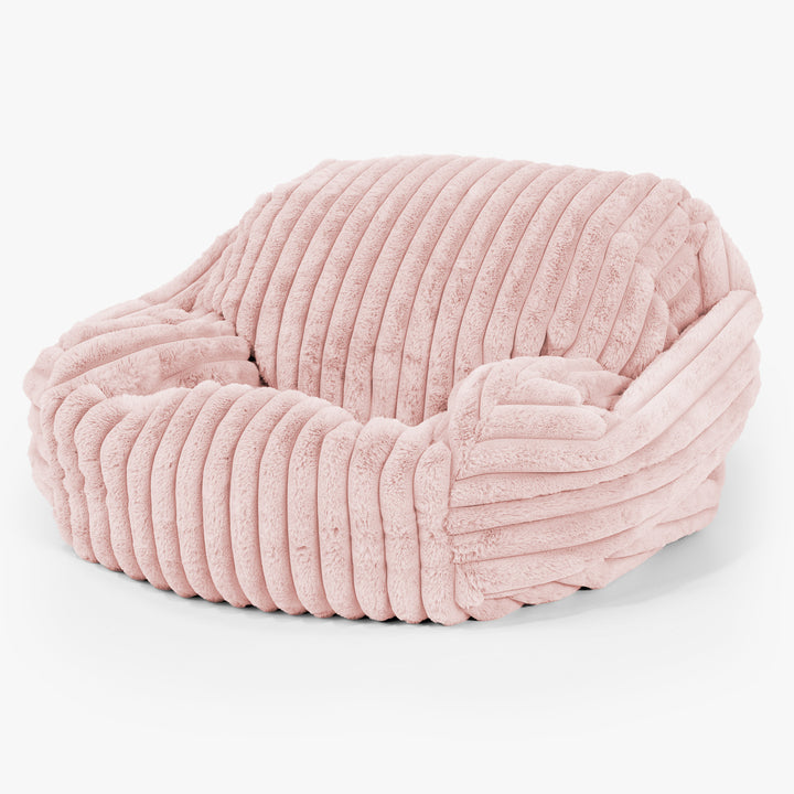 Puf Silla Sabina - Pana de Felpa Ultra Rosa Empolvado 02