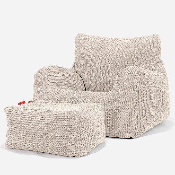 Sillón Puf Teens 6-14 años - Pompón Crema 03