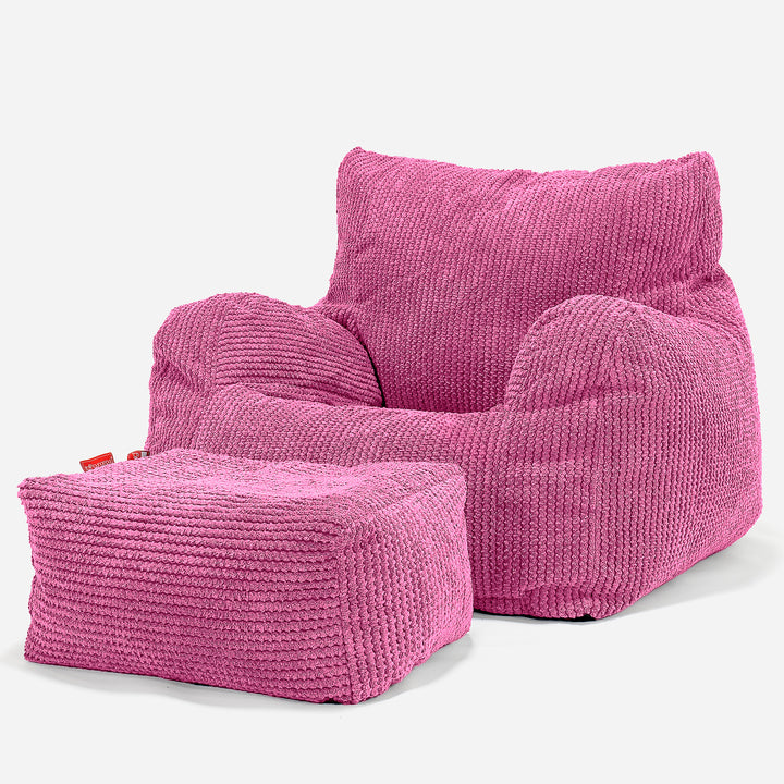 Sillón Puf Teens 6-14 años - Pompón Rosa 03