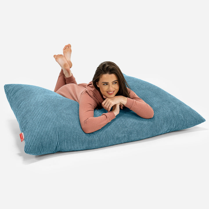 Puff Gigante Cama XL - Pompón Egeo Azul 03