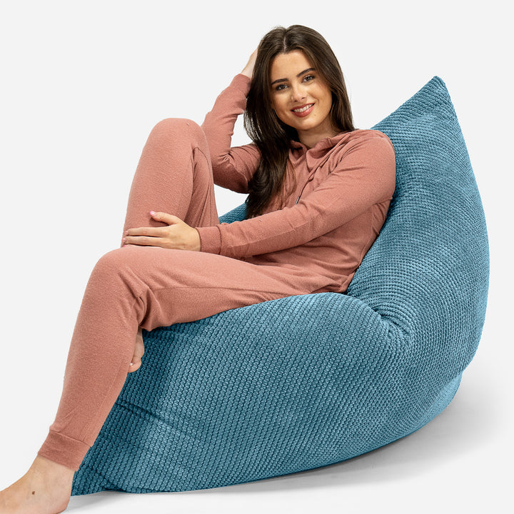 Puff Gigante Cama XL - Pompón Egeo Azul 04