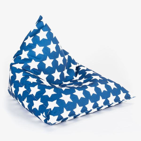 Puff Pera 'Relajarse' Para niños 1-6 años - Estampado Para Niños Estrellas Azul Fabric Close-up Image