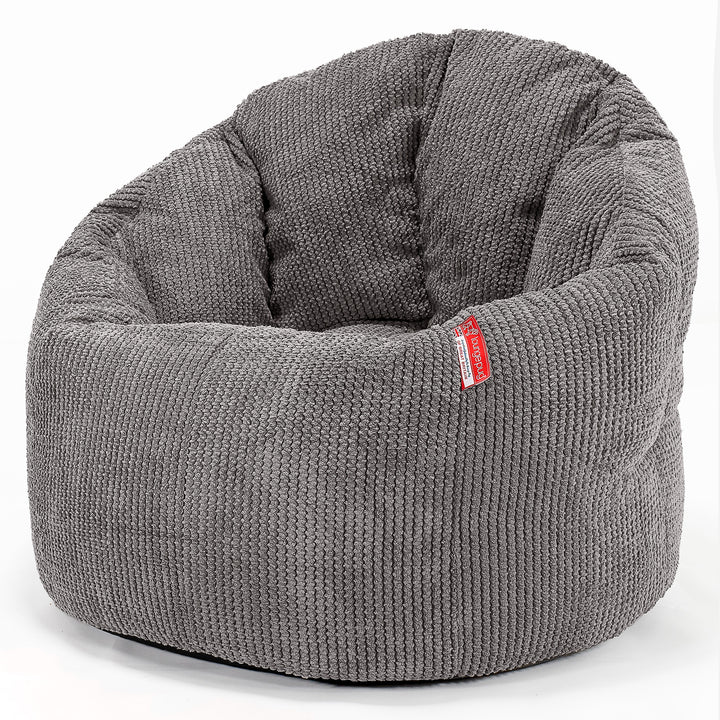 Puff Silla 'Abrazo' - Pompón Carbón Gris 01