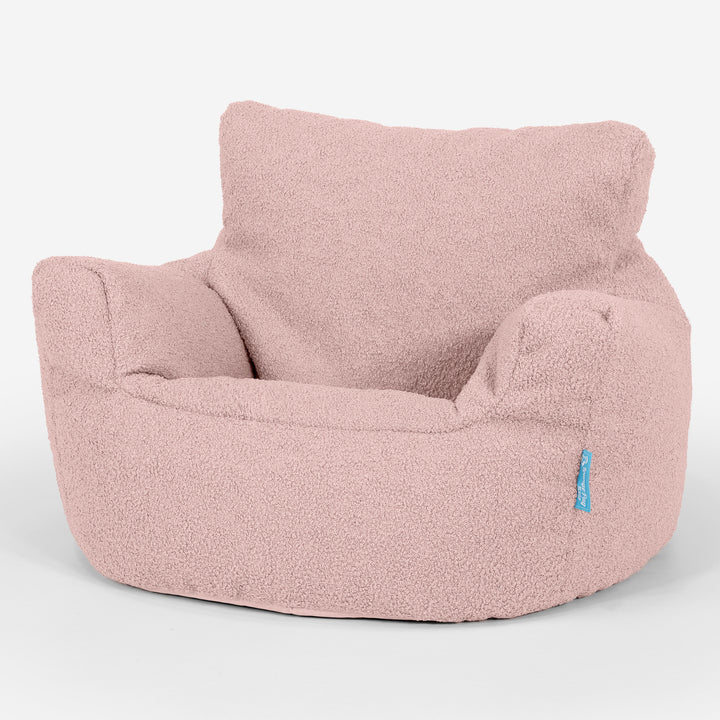 Puff Sillón para niños 1-3 años - Boucle Rosa 01