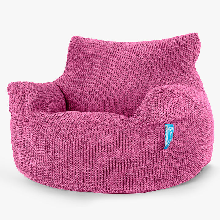 Puff Sillón para niños 3-8 años - Pompón Rosa 01